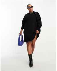 ASOS - Asos Design Curve Oversized Mini Sweatshirt Dress - Lyst