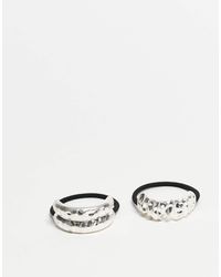 ASOS - Pack Of 2 Hairbands With Hammered Design Cuff - Lyst