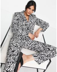 TOPSHOP - – eleganter blazer mit zebramuster, kombiteil - Lyst
