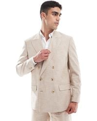 Jack & Jones - Premium Relaxed Fit Linen Mix Suit Jacket - Lyst