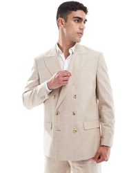 Jack & Jones - Premium Relaxed Fit Linen Suit Jacket - Lyst