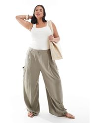 ASOS - Curve – utility-hose aus leinenmix - Lyst