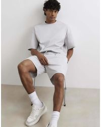 River Island - Oversized Fit T-Shirt And Shorts Set - Lyst