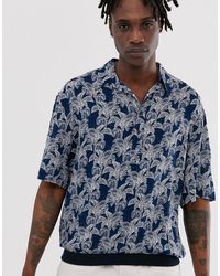 ASOS Relaxed Overhead Shirt - Blue
