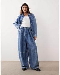ARRANGE - Seam Detail Washed Barrel Co-Ord Jean - Lyst