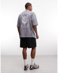 ASOS - Heavyweight Oversized T-shirt With Leaf Graphic - Lyst