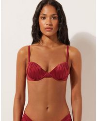 Calzedonia - Shiny Satin Push-Up Bikini Top - Lyst