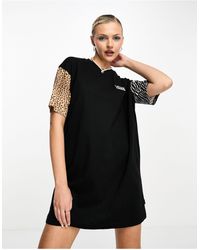 Vans - Wyld Leopard Print T-shirt Dress - Lyst