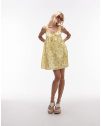 TOPSHOP - Poplin Sundress With Gathered Dress - Lyst