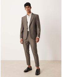ASOS - Tapered Wool Look Twill Stripe Suit Trousers - Lyst