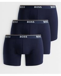 BOSS - 3 Pack Power Logo Waistband Trunks - Lyst