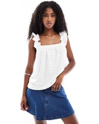 Vero Moda - Shirred Strap Cami Top - Lyst