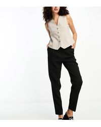 ASOS - Pantalones De Sastre Negros De Corte Tapered De Asos Design Tall - Lyst