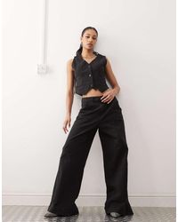 Noisy May - Jeans Met Wijde Pijpen En Hoge Taille - Lyst