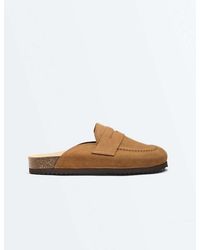 Oysho - Split-Suede Mules - Lyst