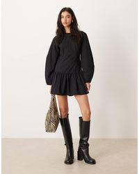 ASOS - Cocoon Sleeve Drop Waist Mini Dress - Lyst