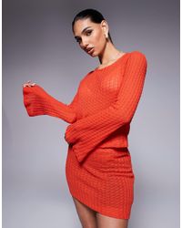 ASOS - Top d'ensemble en maille à manches longues et liens dans le dos - Lyst