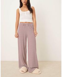 Gina Tricot - Supersoft Jersey Wide Leg Trousers With Drawstring Waist - Lyst