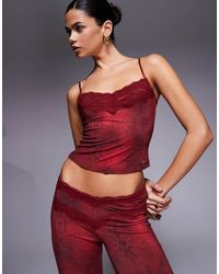 I.AM.GIA - Beau Double Lace Trim Cami Top Co-ord - Lyst