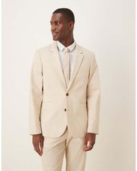 ASOS - Linen Look Slim Suit Jacket - Lyst