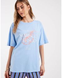 ONLY - Oversized T-Shirt Met Zeevruchtenprint - Lyst