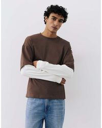 Pull&Bear - Double Long Sleeve T-shirt - Lyst