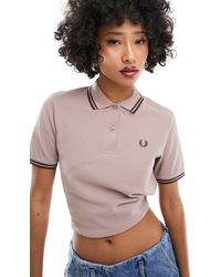 Fred Perry - Polo rosa con ribetes dobles - Lyst