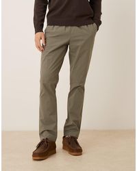 ASOS - Pantalon slim à enfiler en nylon - kaki - Lyst