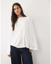 ASOS - Batwing Seam Detail Long Sleeve T-shirt - Lyst