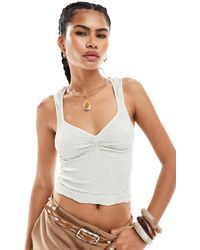 Free People - Sweetheart Neck Textured Lace Cami Top - Lyst