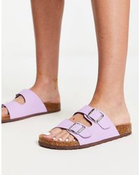 French Connection - Double Buckle Flat Sandals - Lyst