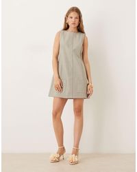 ASOS - Bonded Mini Shift Dress With Pocket Detail - Lyst