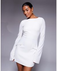 Princess Polly - Pocket Detail Flared Sleeve Low Back Mini Dress - Lyst