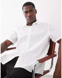 ASOS - Regular Fit Smart Linen Blend Shirt - Lyst