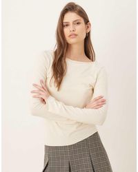 Mango - Boat Neck Flared Sleeve T-shirt - Lyst