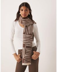 ASOS - Woven Scarf With Monogram Jacquard squiggle Design - Lyst