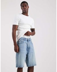 Calvin Klein - 90s Relaxed Fit Linen-mix Denim Shorts - Lyst