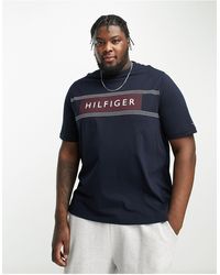 Tommy Hilfiger - Big & Tall Chest Corp Stripe Logo T-shirt - Lyst