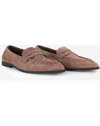 OFF THE HOOK - Sienna Real Suede Loafers With Ruched Detail - Lyst