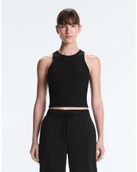 Oysho - Ribbed Modal Blend Long Tank Top - Lyst