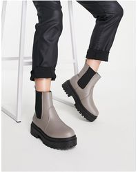 893635 Klassische Damen Stiefel Schuhe Boots Wildleder-Optik New Look 