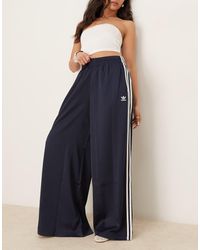 adidas Originals - Wide Leg Satin Joggers - Lyst