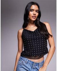 River Island - Studded Detail Cami Top - Lyst