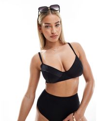 ASOS - Maya Fuller Bust Mix And Match Underwired Longline Bikini Top - Lyst