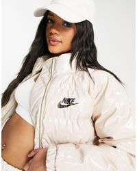 Nike Patent Padded Jacket - Natural