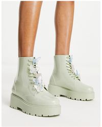 ASOS - Guava Butterfly Lace-up Rubber Boots - Lyst