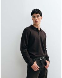 JJ Rebel - Knitted Long Sleeve Polo - Lyst