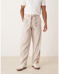 ASOS - Smart Wide Leg Trousers With Belt - Lyst