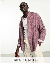 ASOS - – oversize-hemd im 90er-stil mit paisleymuster - Lyst