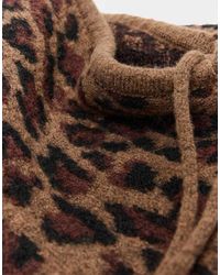 Bershka - Animal Print Knit Balaclava - Lyst
